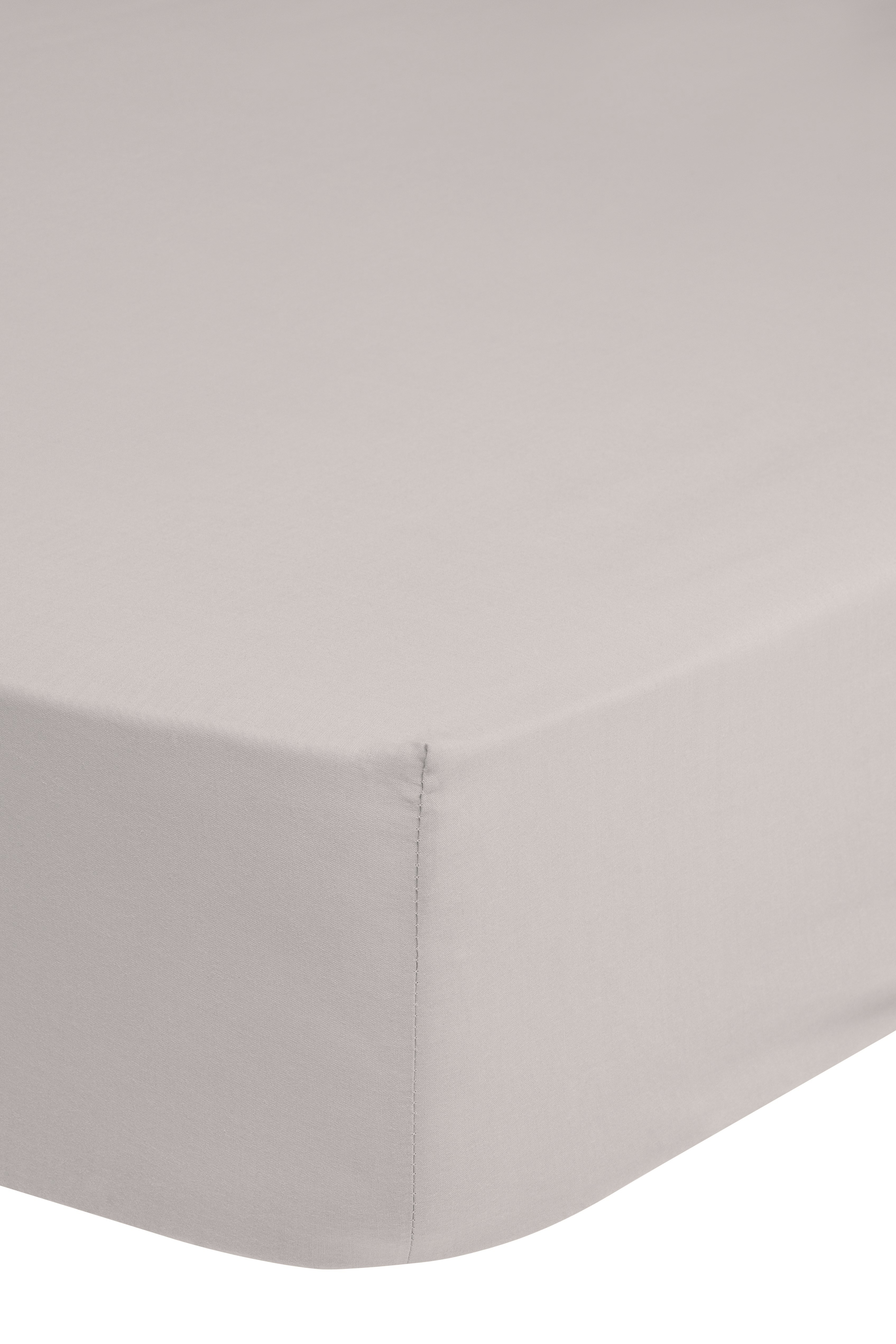 drap housse 100x200cm satin de coton sable clair