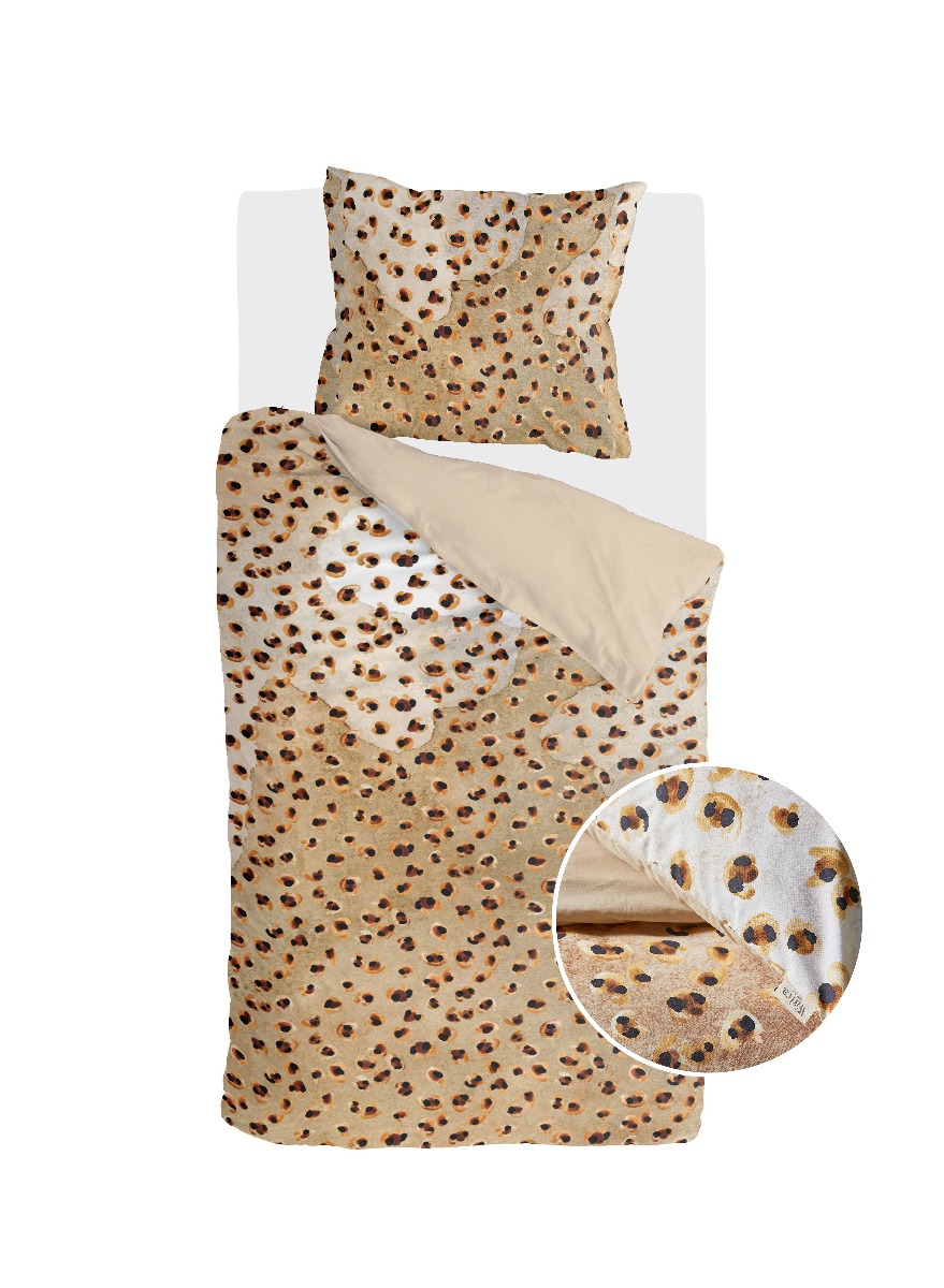 Wild Animal dekbedovertrek 155x220cm toffee
