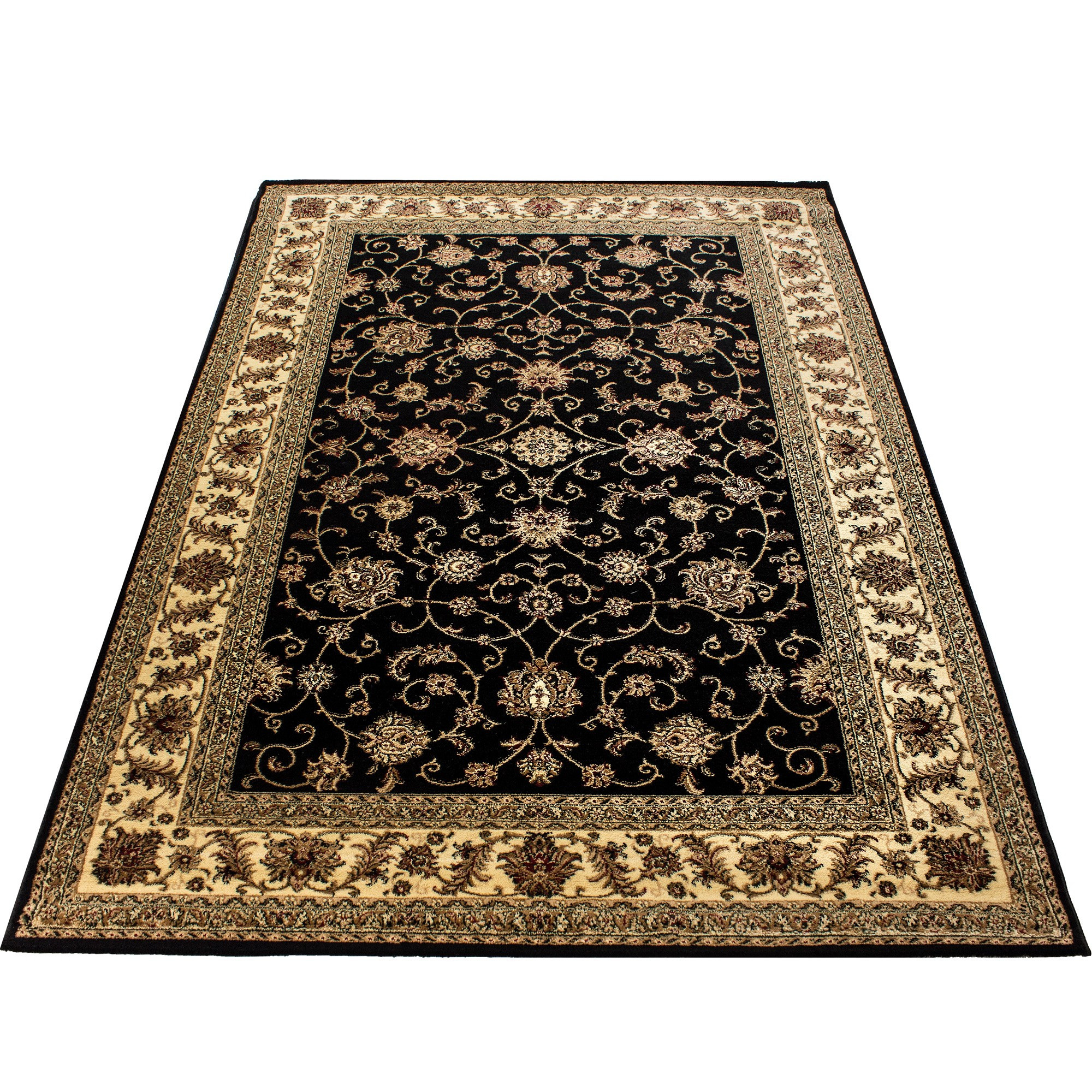 Marrakesh Layla tapis poils ras rectangle 120x170cm noir