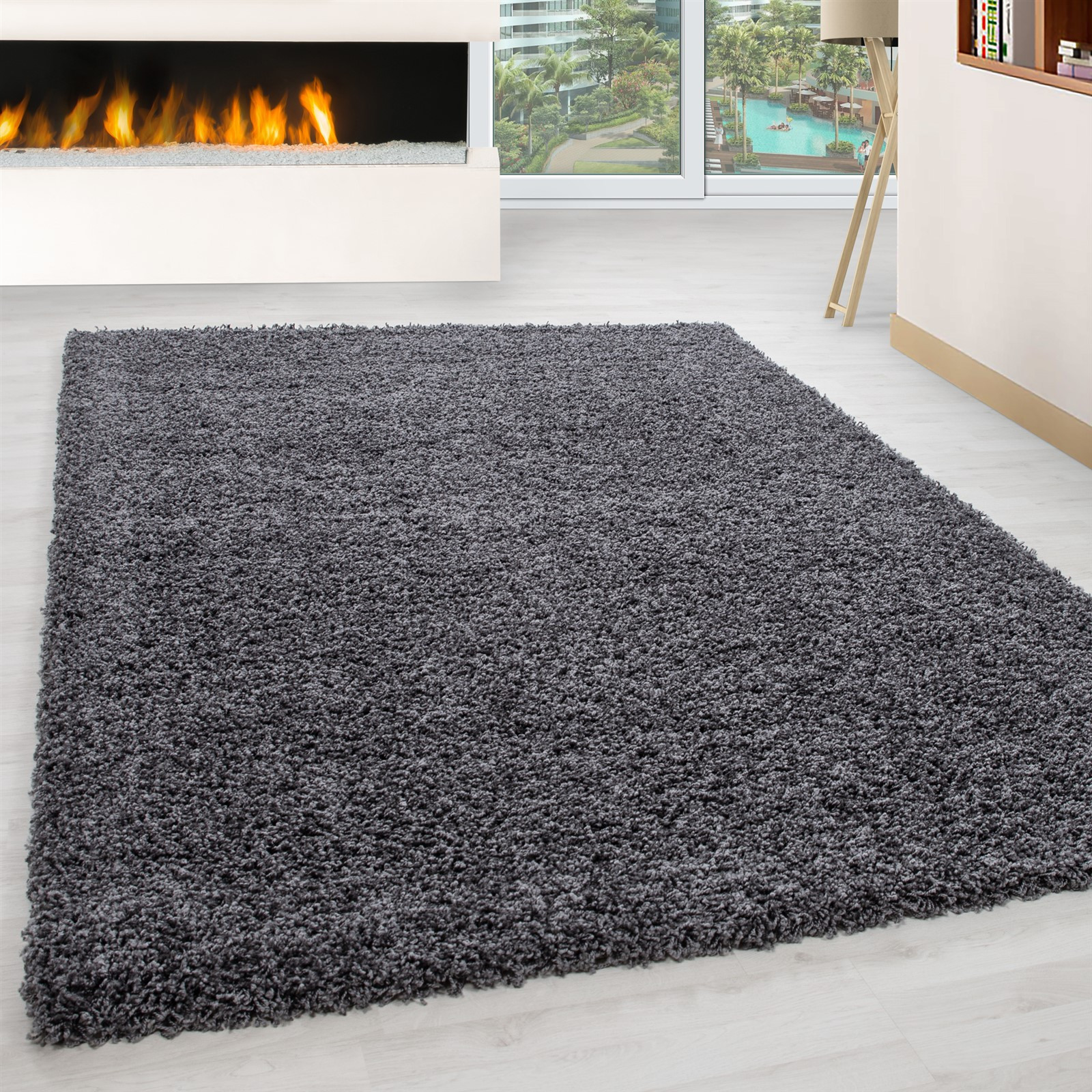 Life Shaggy tapis poils longs rectangle 160x230cm gris