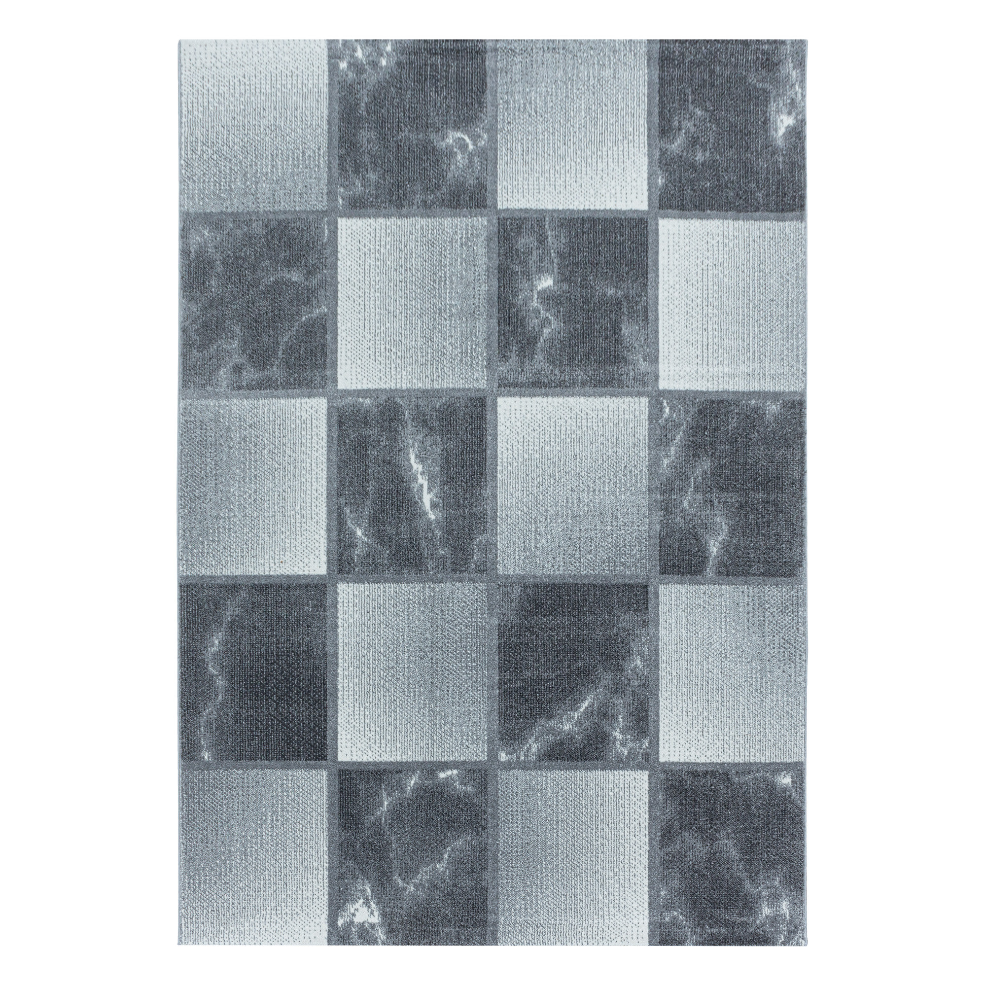 Ottawa Bloc tapis poils ras rectangle 140x200cm gris
