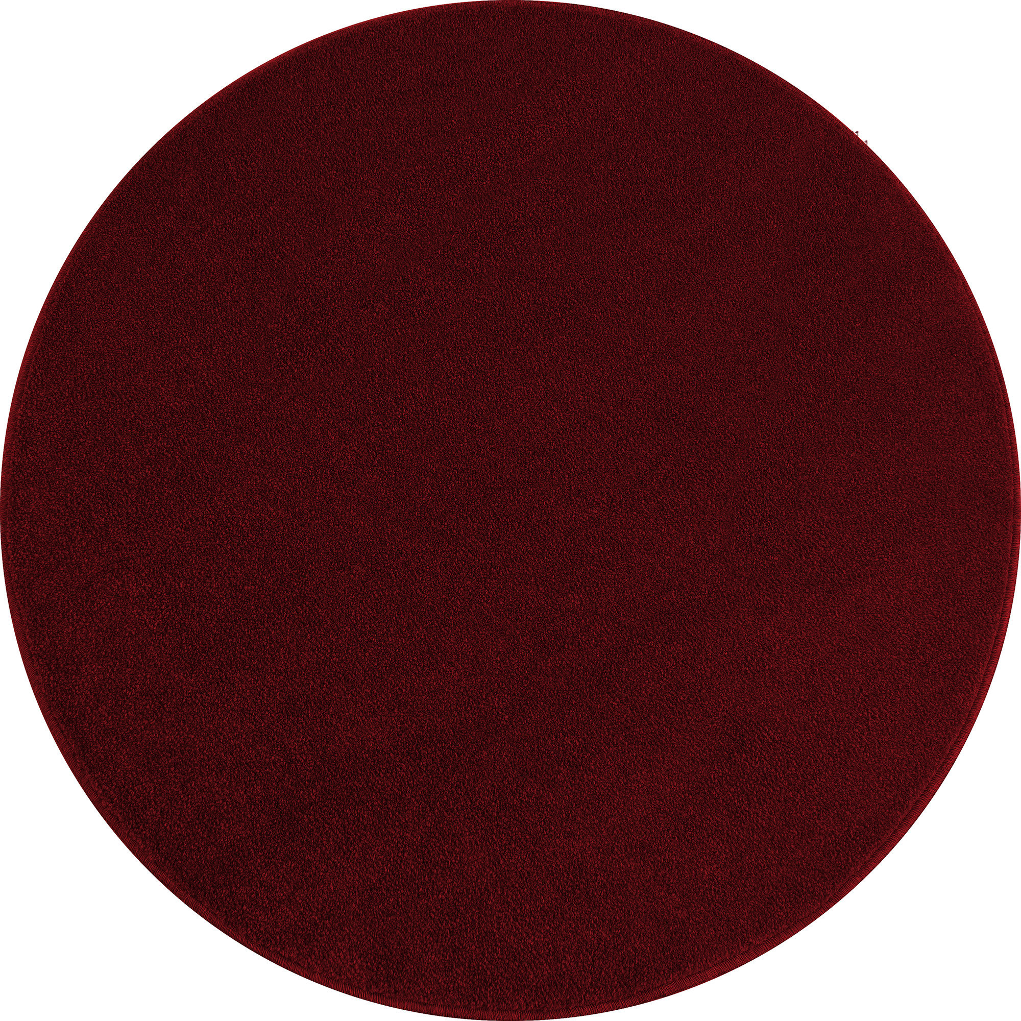 Ata tapis poils ras rond Ø 120cm rouge