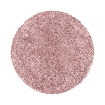 Sydney Shaggy tapis poils longs rond Ø 160cm rose