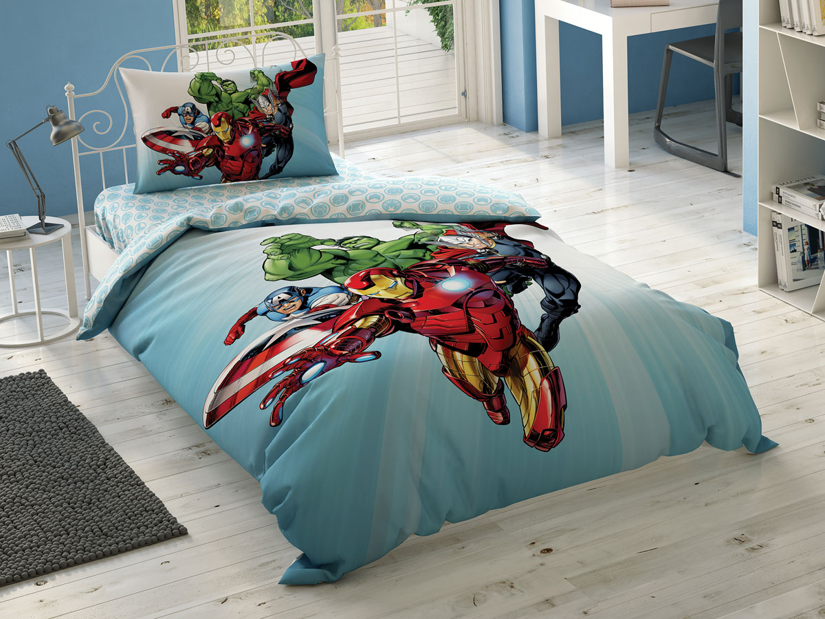 Disney Home - Vengeurs Heroes enfants housse de couette (licencié)