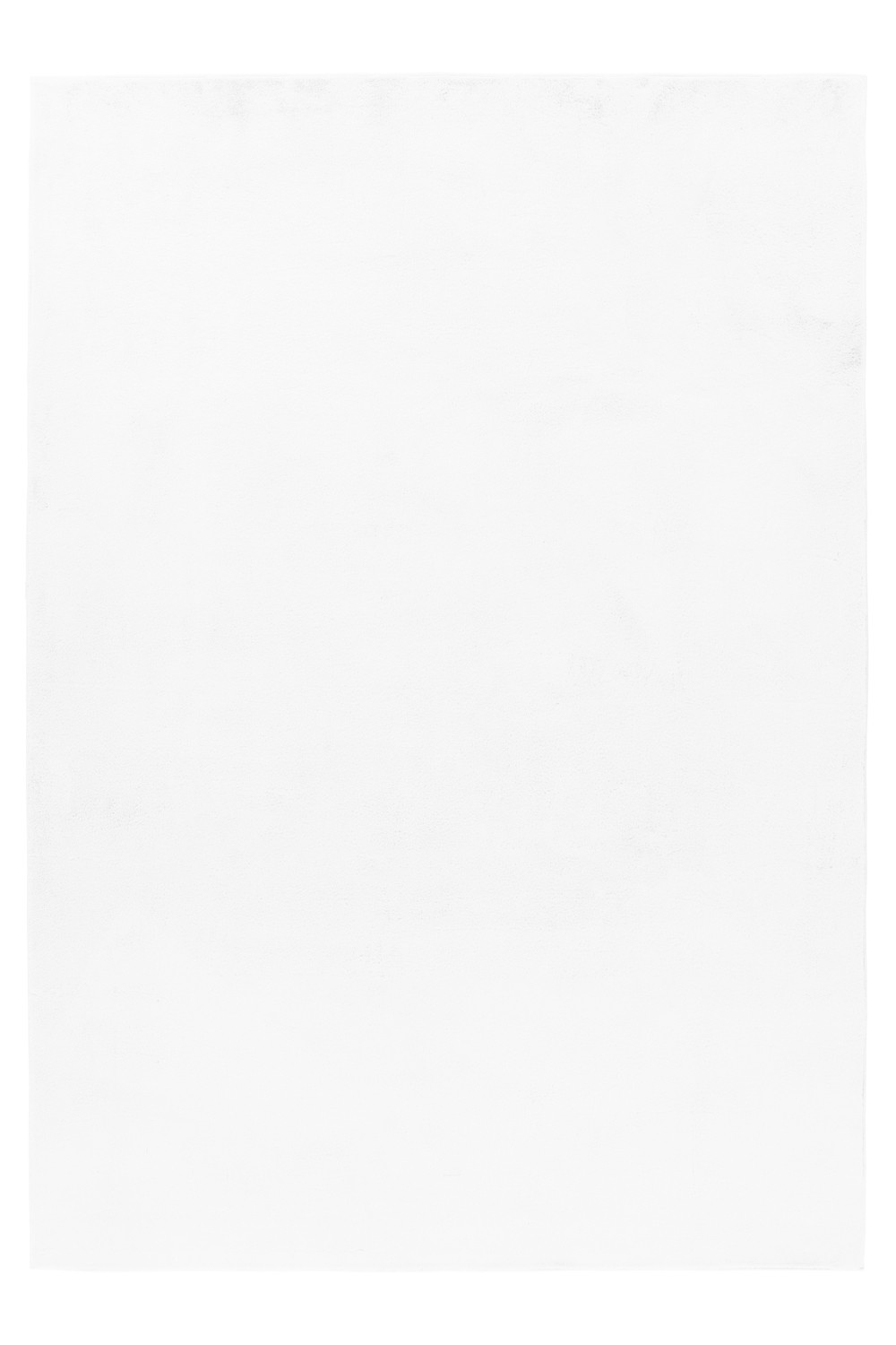 Pouffy tapis duveteux poils longs rectangle 120x170cm blanc