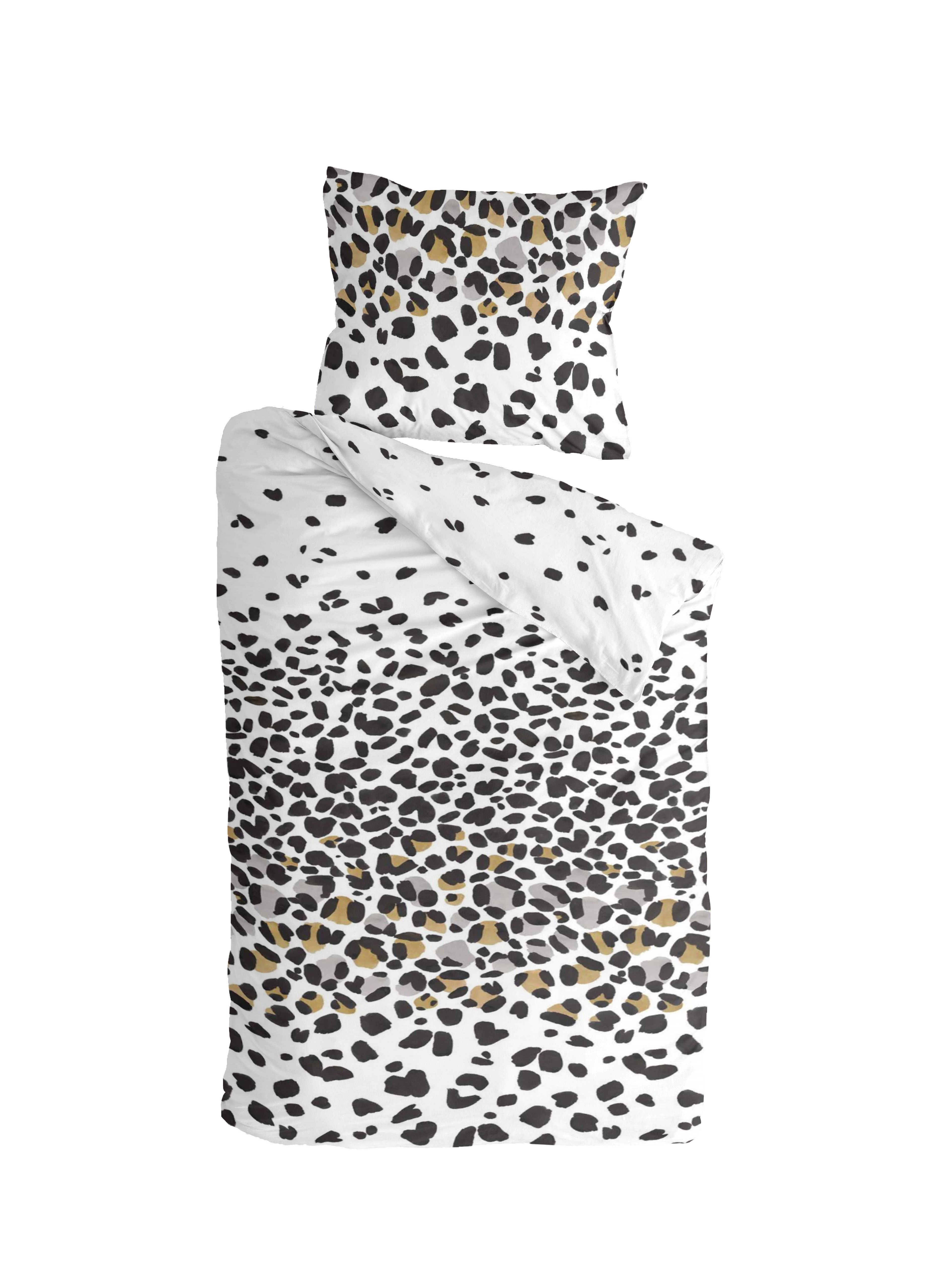 Jungle Rocks dekbedovertrek 135x200cm wit