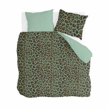 Lazy Leopard dekbedovertrek 240x220cm groen