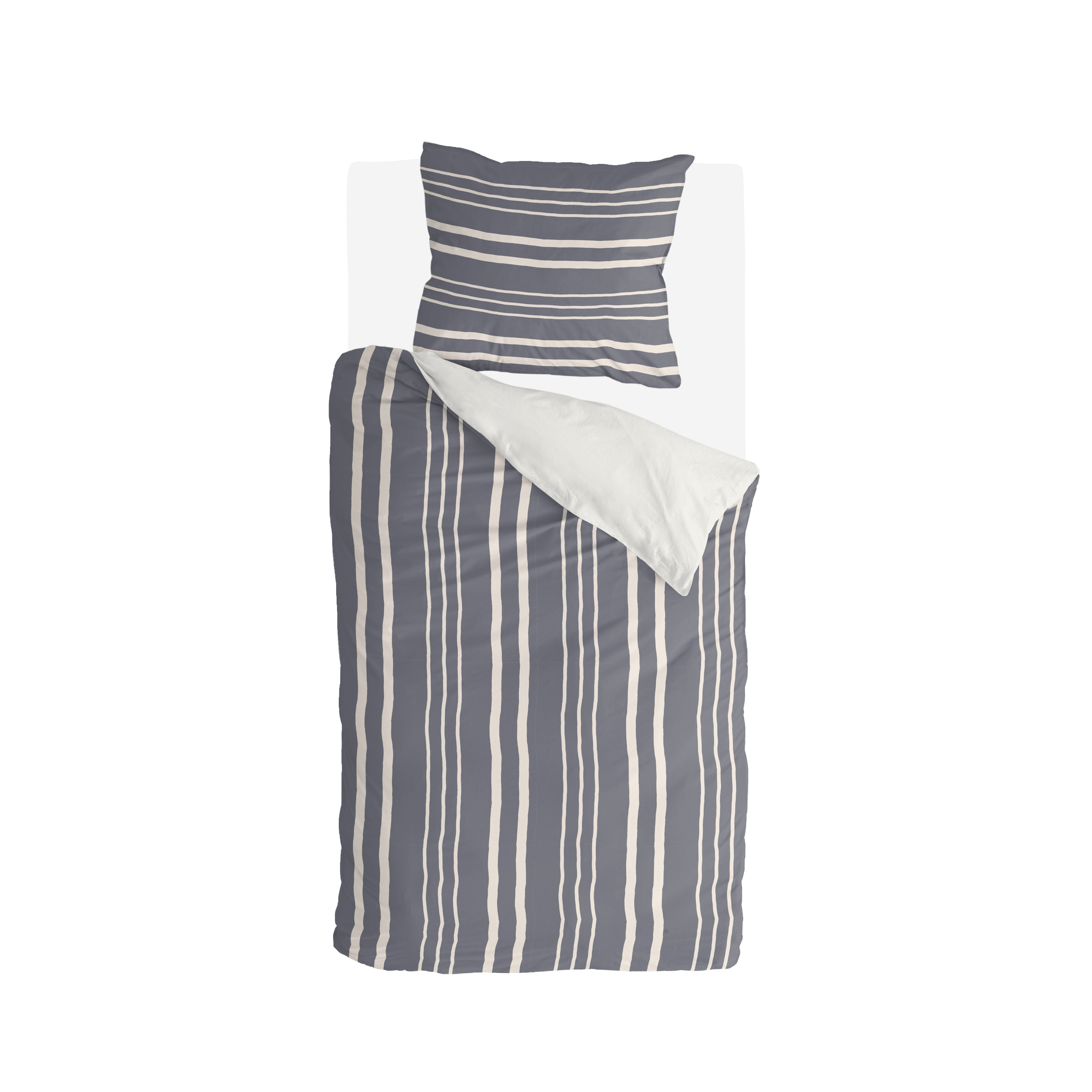 Steady Stripes dekbedovertrek 155x220cm blauw