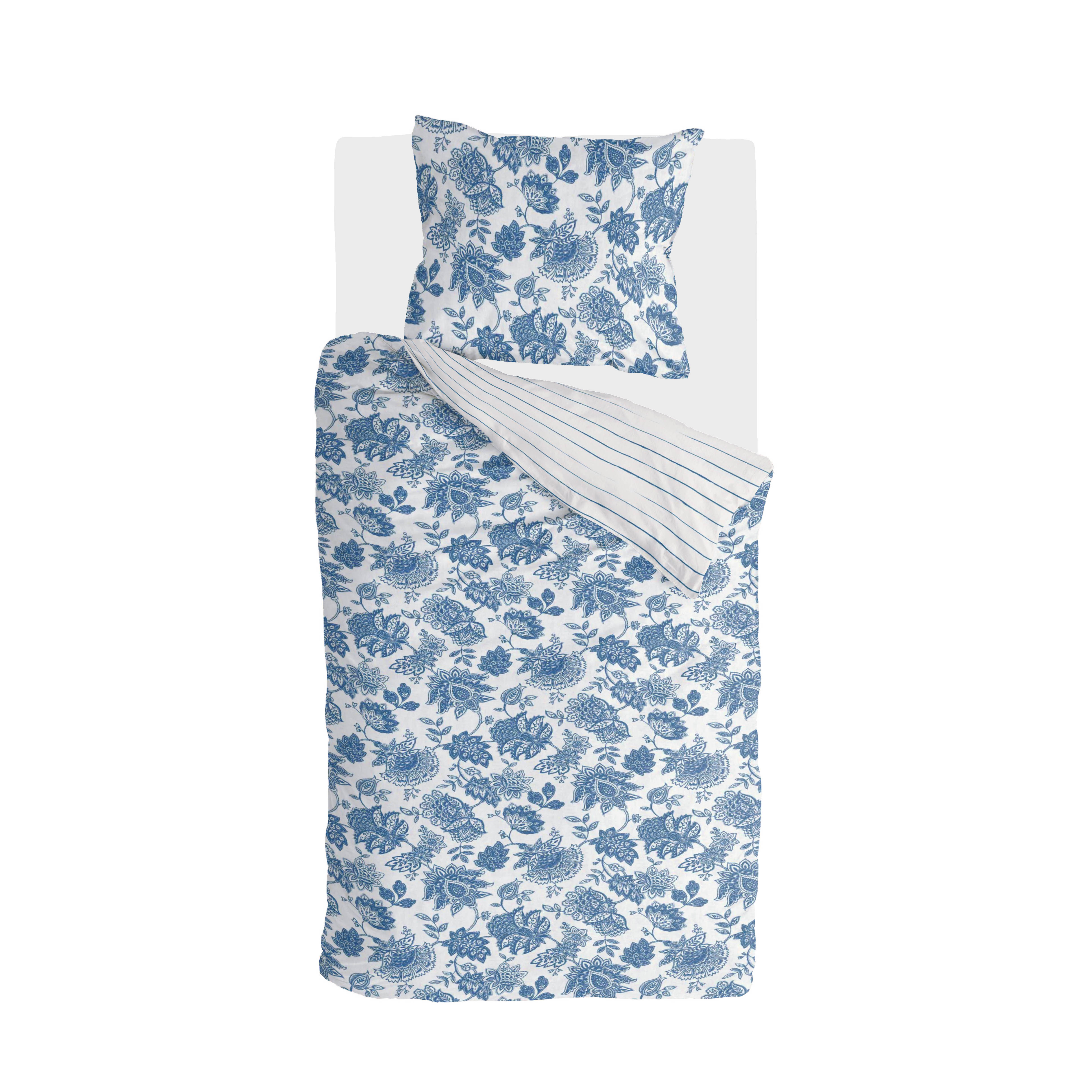 Blue Memories dekbedovertrek 155x220cm blauw/wit