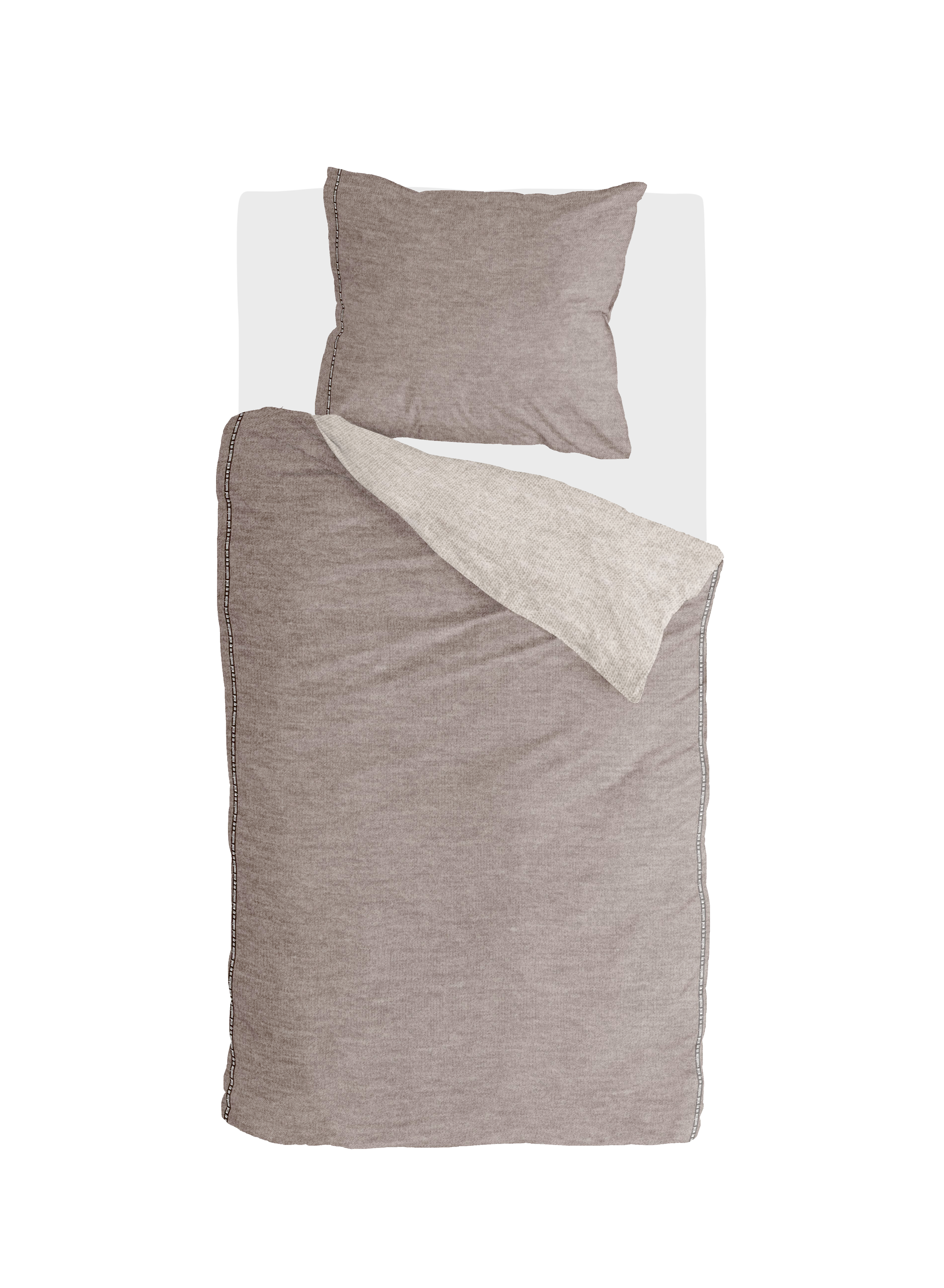 Casual Beauty dekbedovertrek 155x220cm taupe/zandkleur