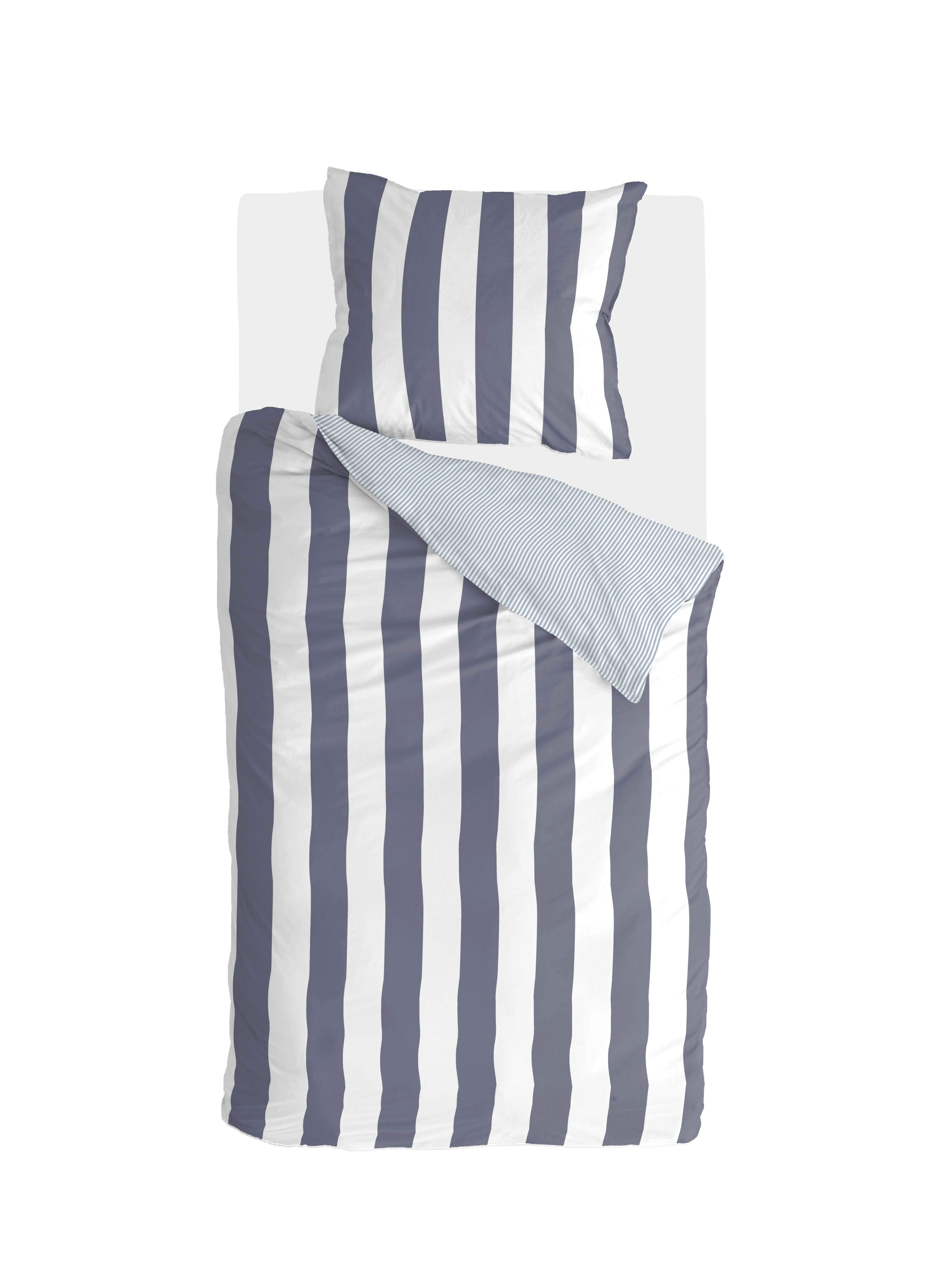 Classic Stripe dekbedovertrek 140x220cm blauw