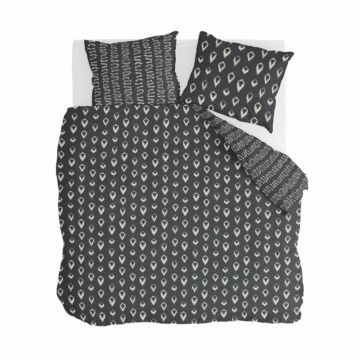Remade Turned Cones dekbedovertrek 200x220cm off-black