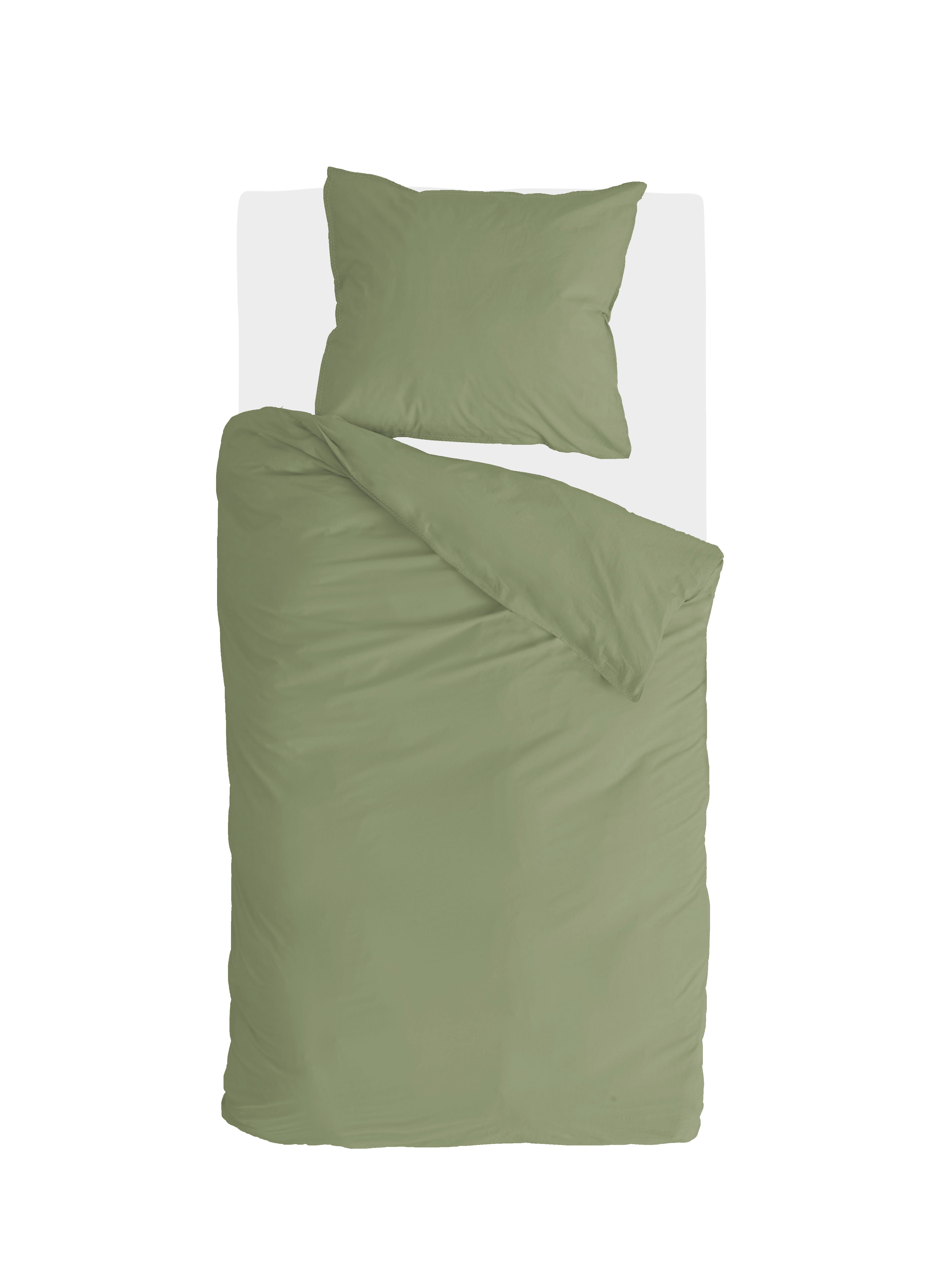 Soft Structure dekbedovertrek 135x200cm groen