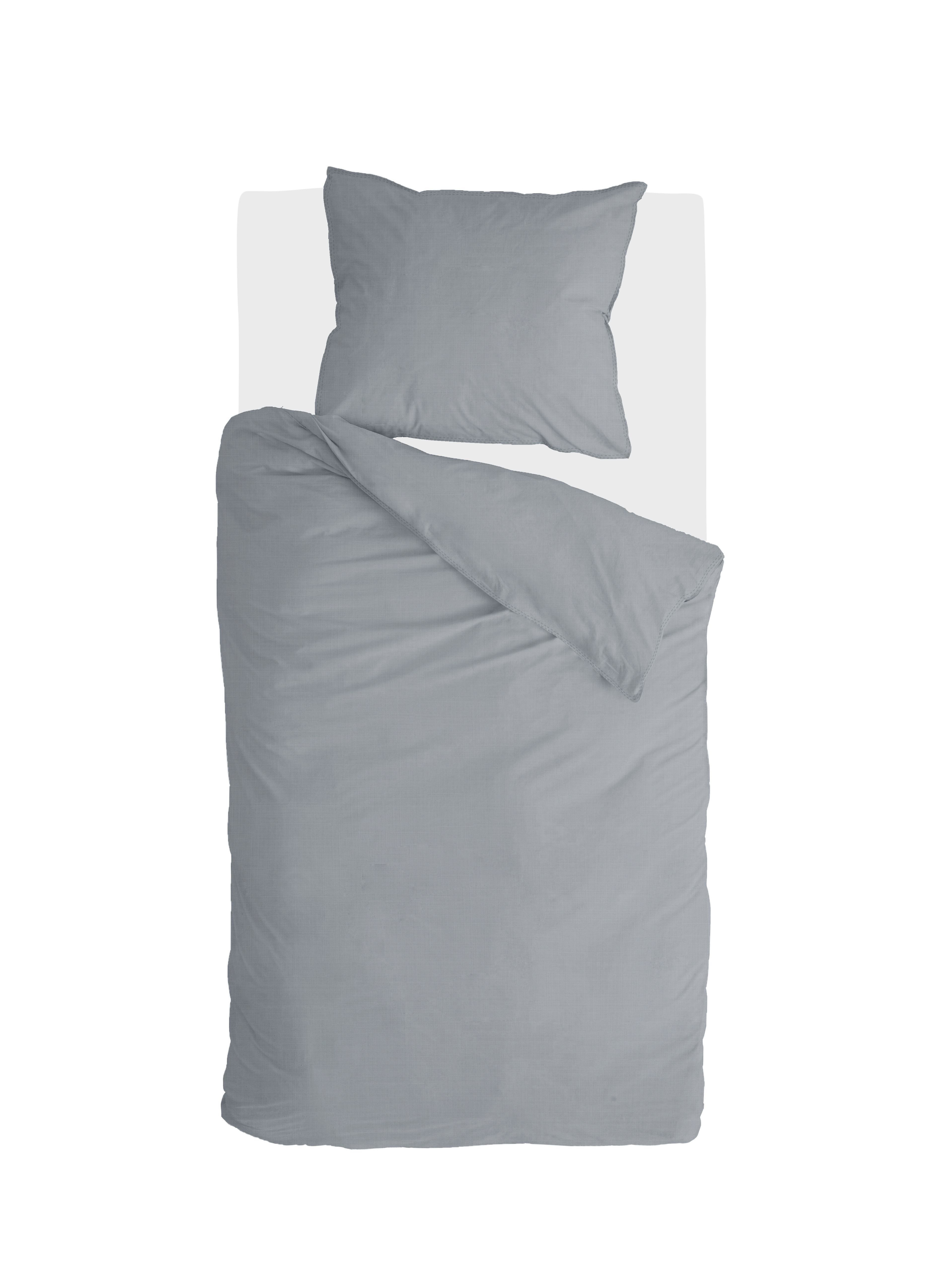 Vintage Cotton dekbedovertrek 155x220cm olifant grijs