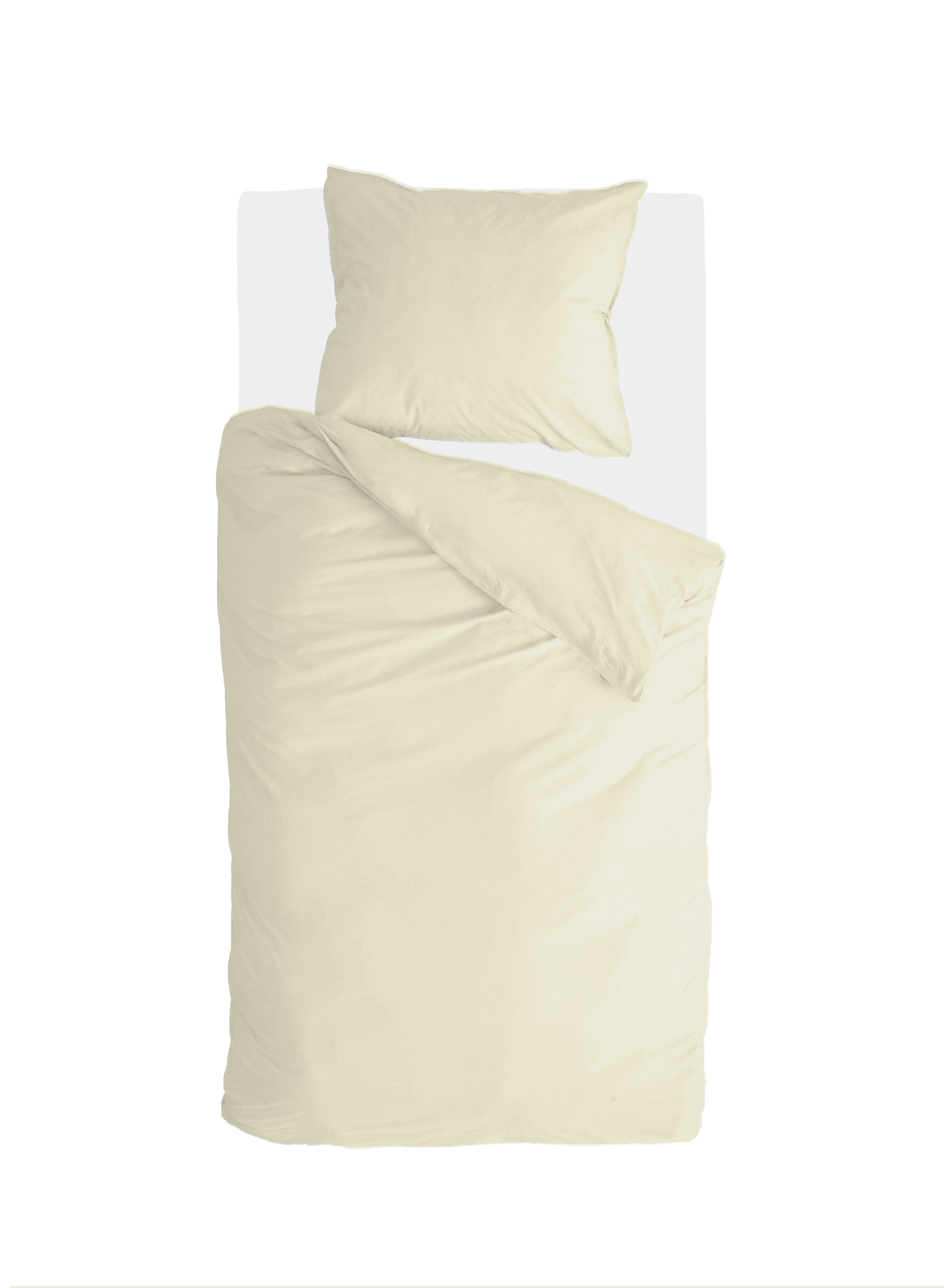 Vintage Cotton dekbedovertrek 140x220cm geel