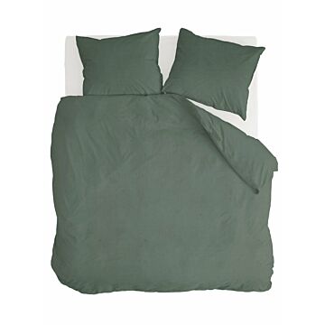 Vintage Cotton dekbedovertrek 240x220cm donkergroen