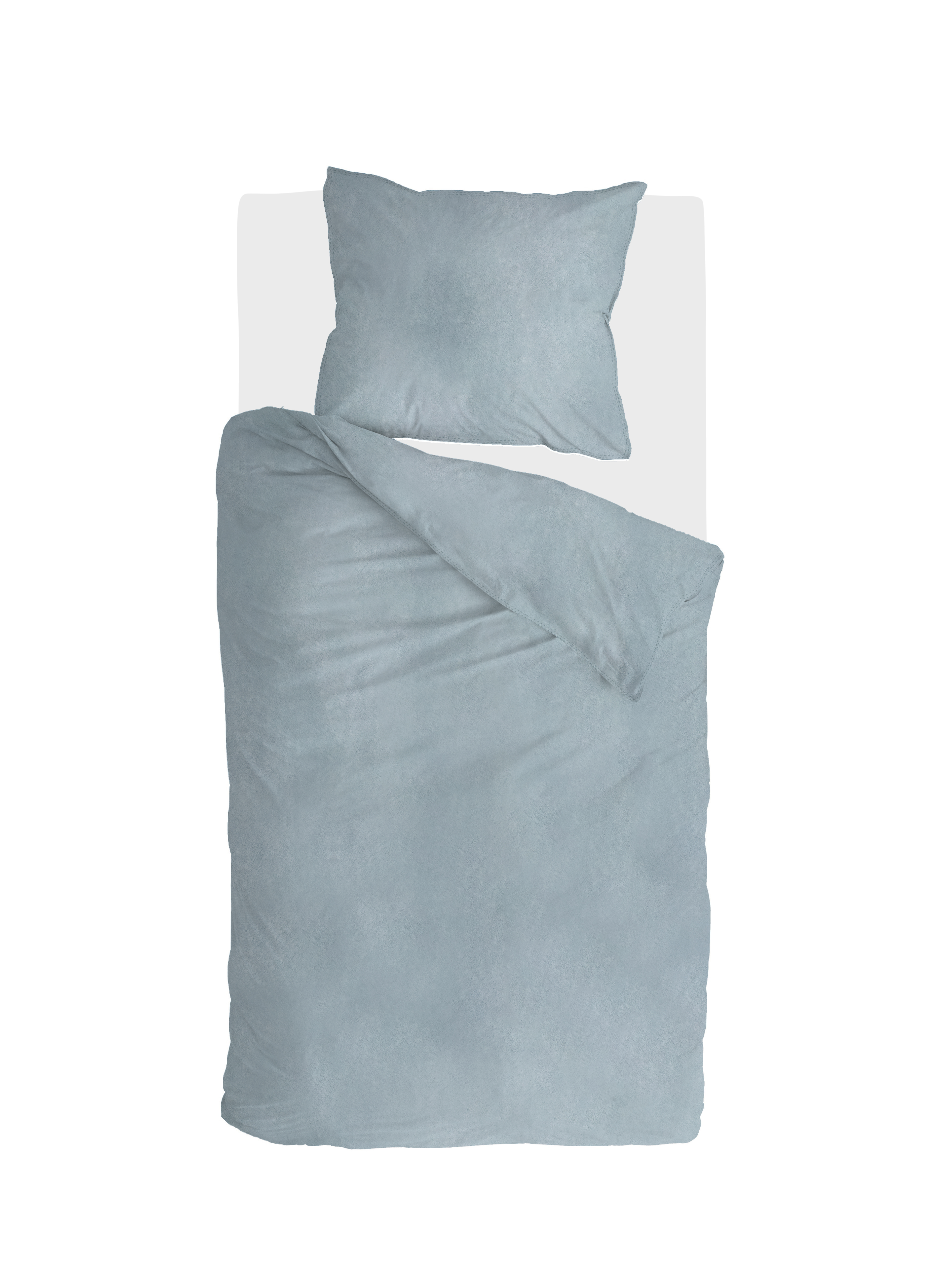 Vintage Flannel dekbedovertrek 135x200cm jeans blauw