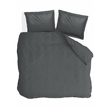 Vintage Satin dekbedovertrek 240x220cm antraciet