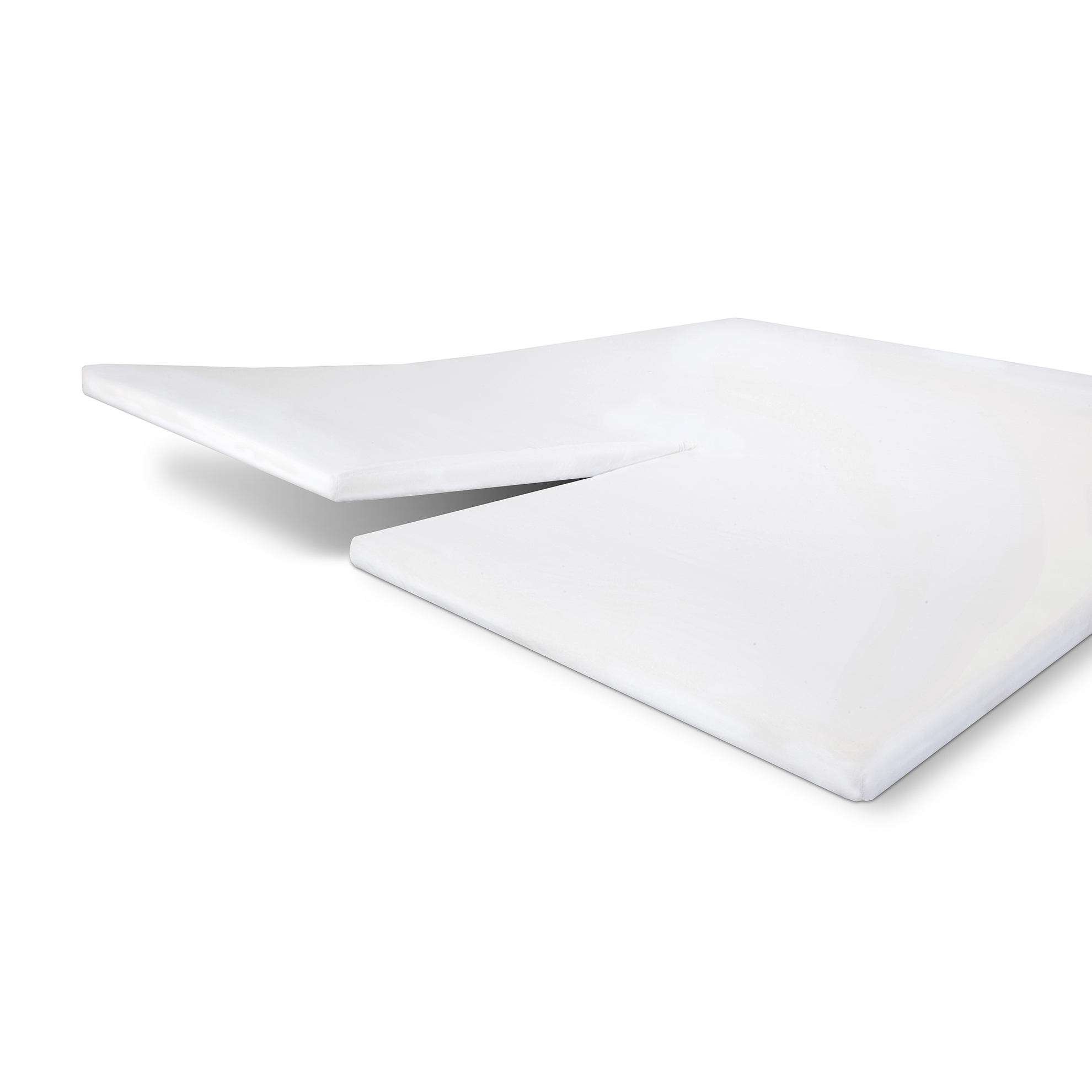 Jersey Stretch enkele splittopper hoeslaken 180x200/210cm wit