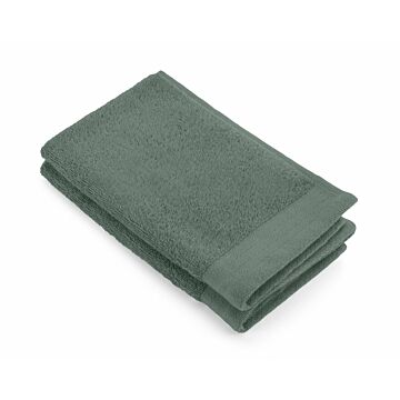 Soft Cotton gastendoek 30x50cm legergroen (2 stuks)