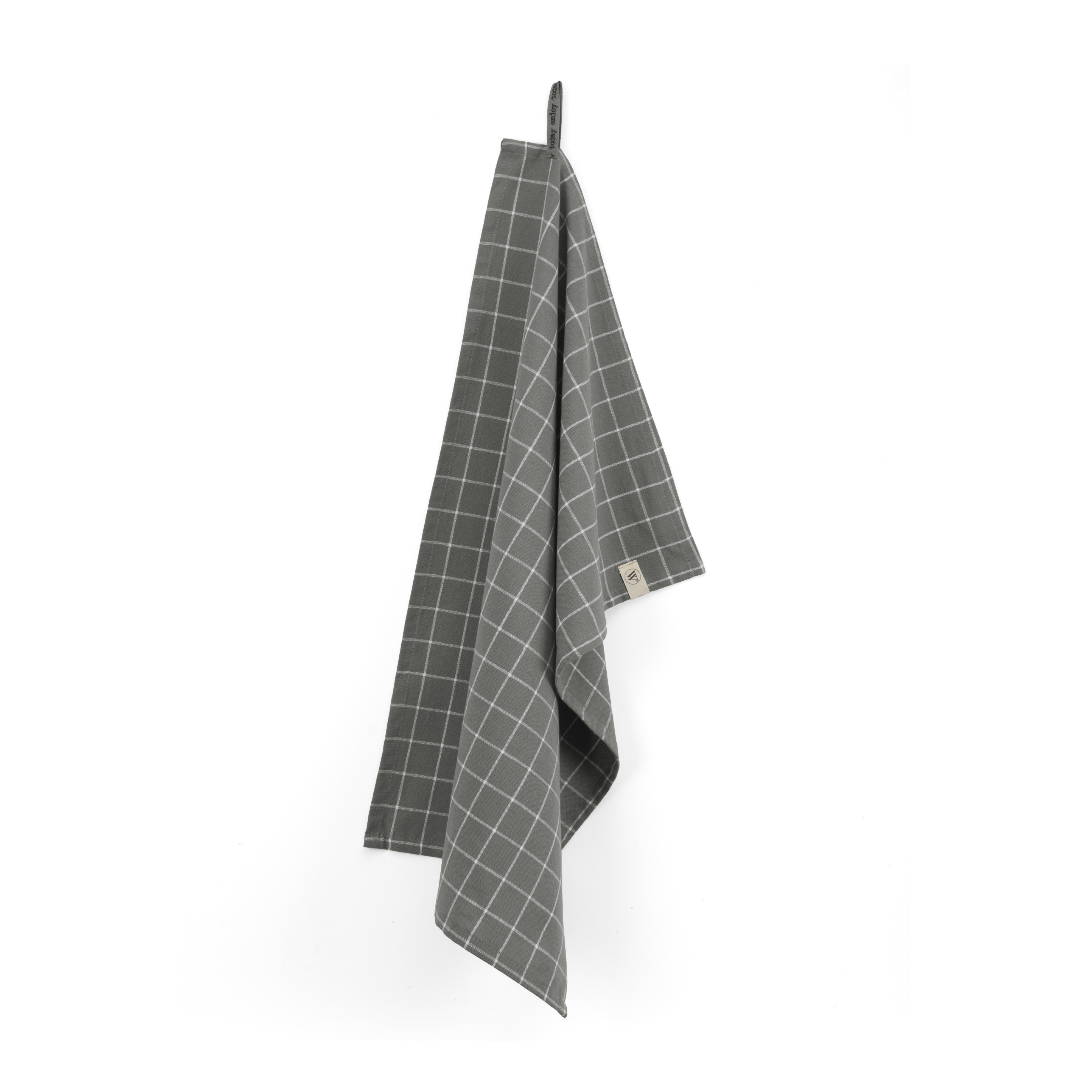 Dry with Blocks theedoek 50x70cm off-black