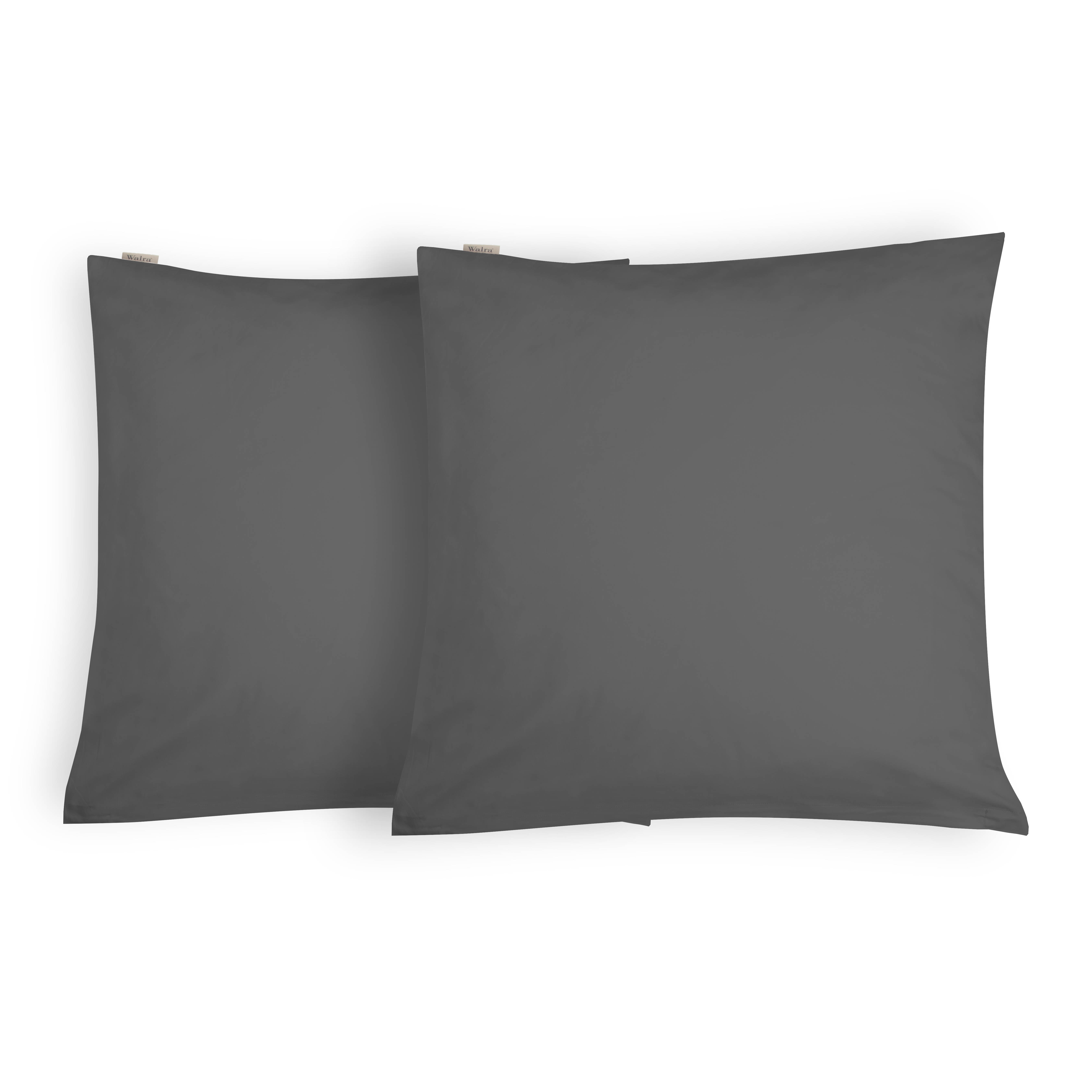 Crispy Cotton kussensloop 80x80cm antraciet (2 stuks)