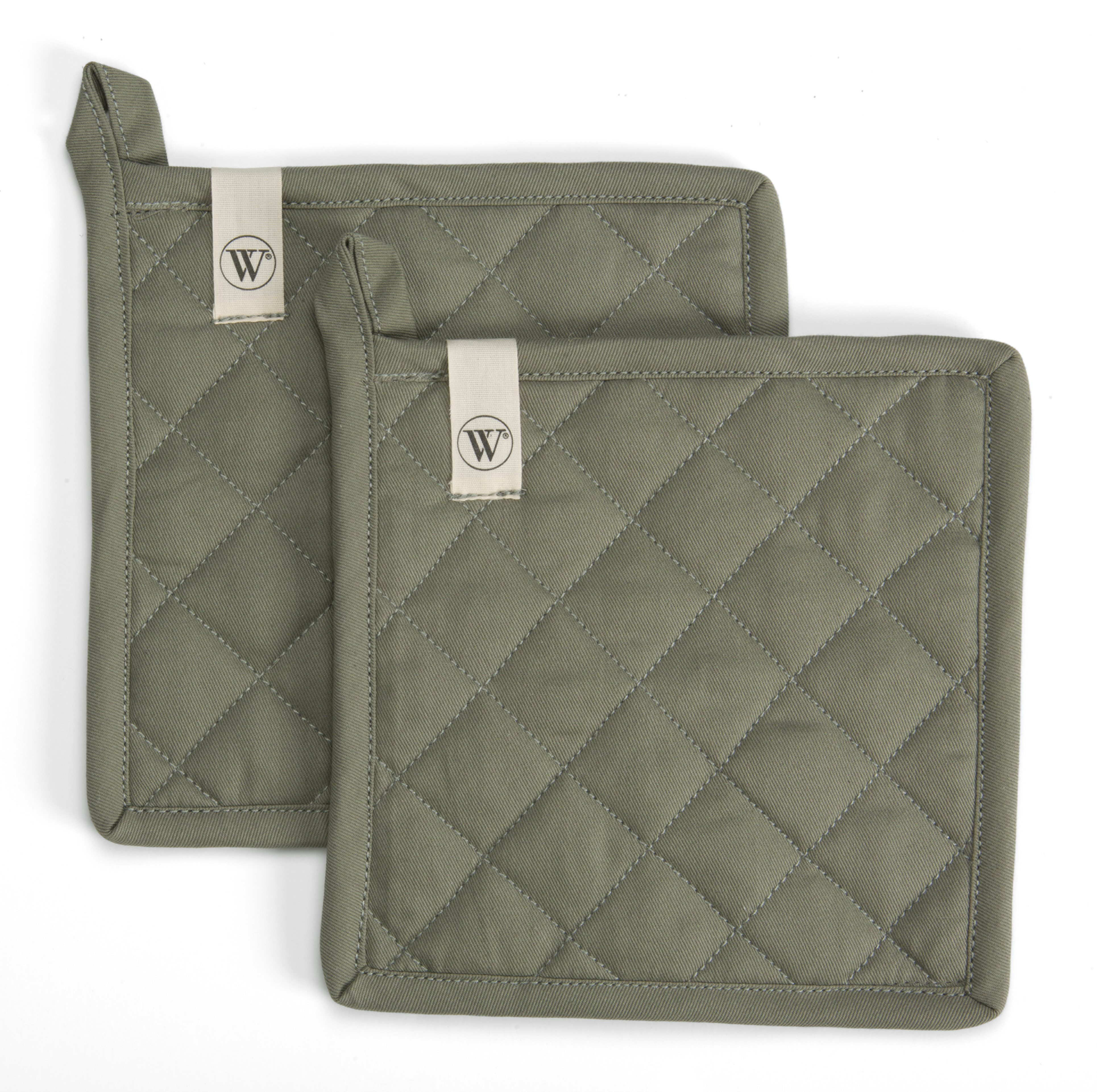 Cook and Trial pannenlap 20x20cm legergroen (2 stuks)