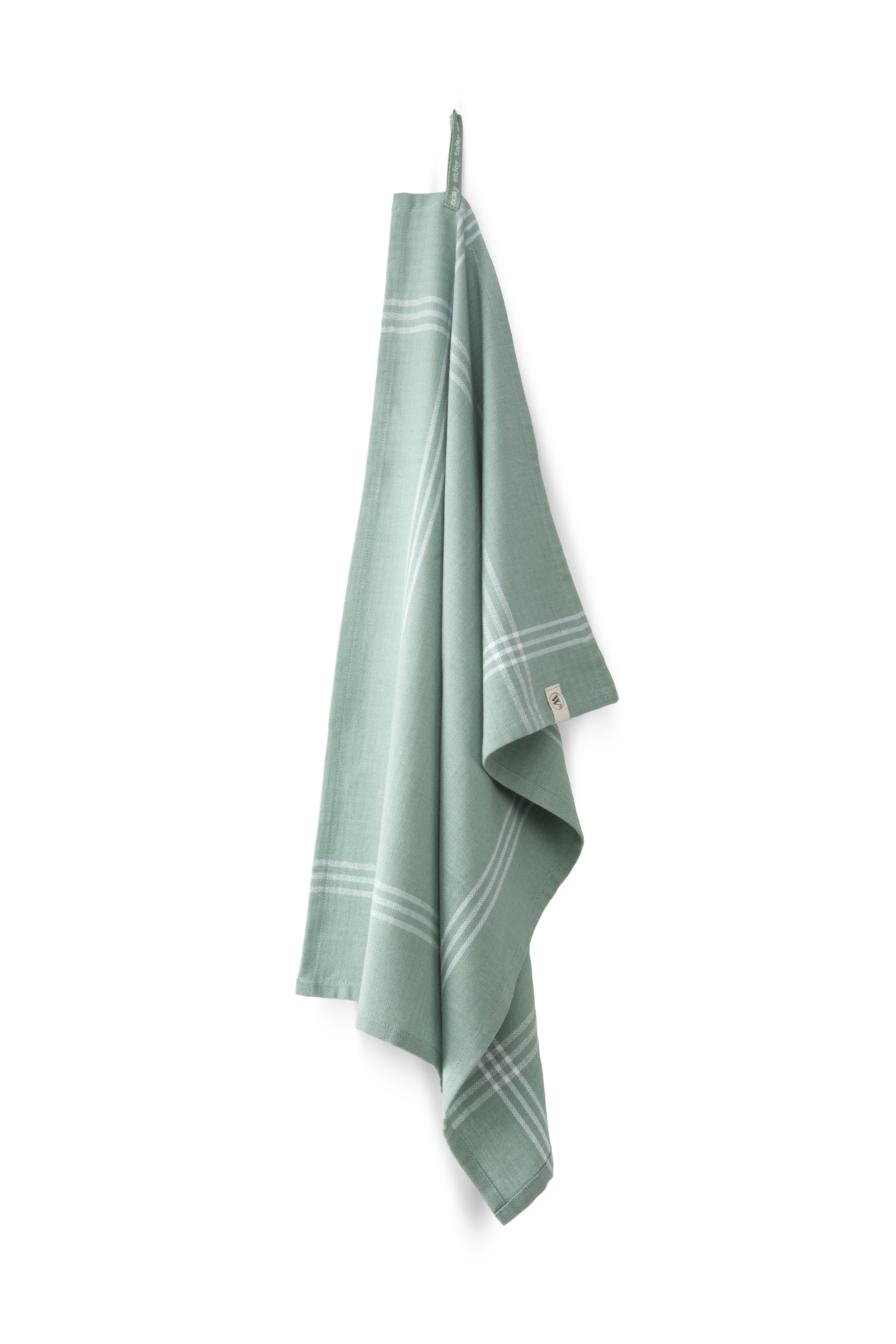 Line Out theedoek 50x70cm groen