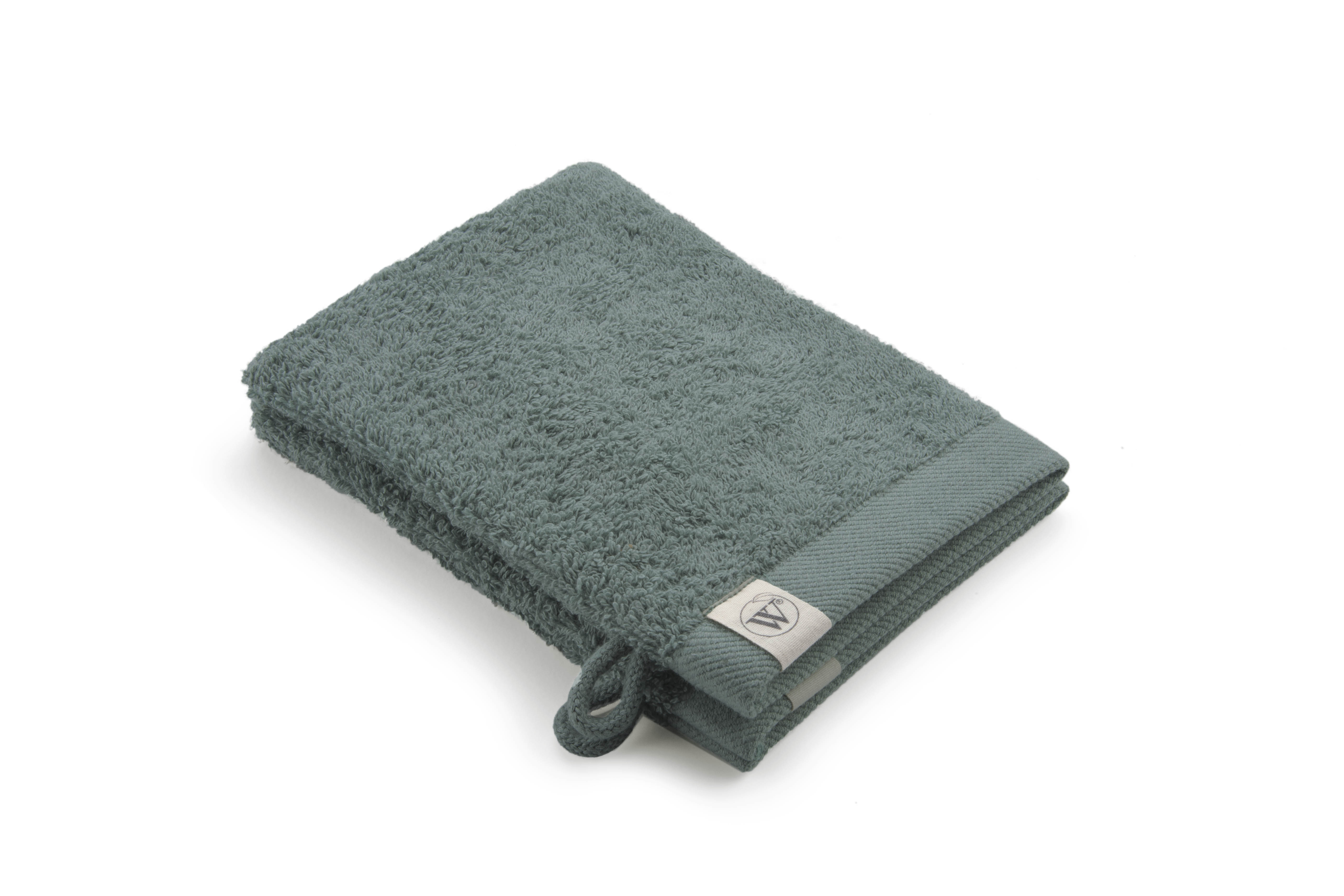 Remade Cotton washand 16x21cm donkergroen (2 stuks)