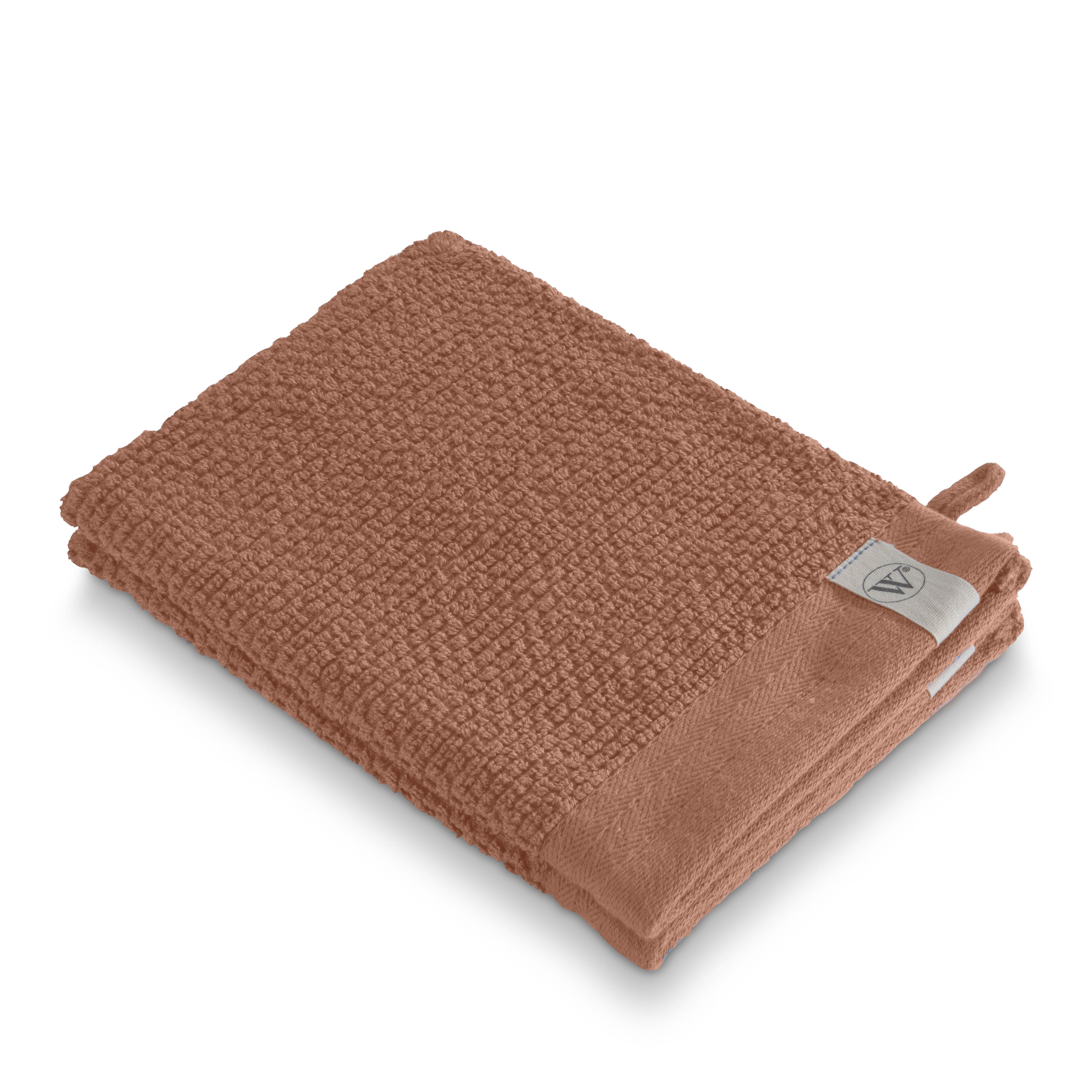 Soft Cotton Popcorn washand 16x21cm terra (2 stuks)
